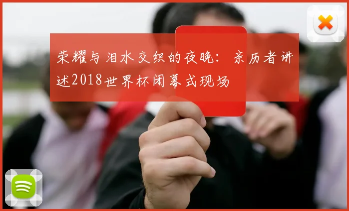 荣耀与泪水交织的夜晚：亲历者讲述2018世界杯闭幕式现场