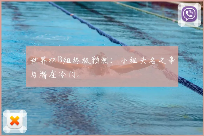 世界杯B组终极预测：小组头名之争与潜在冷门。